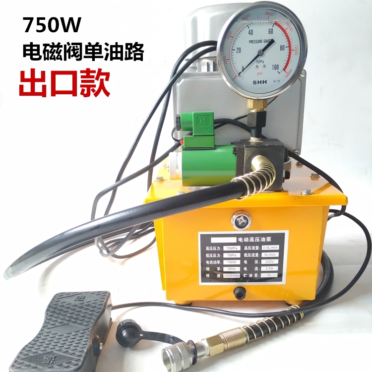 Electric hydraulic pump GYB-700A Ultra high pressure hydraulic electric pump 750W manual valve solenoid valve dual loop