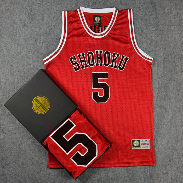 Sd Basketball Uniform Training Suit Slam Dunk Team Uniform Shohoku No. 5 Kuroko Tetsuya Basketball Uniform Basketball Jersey Vest Red