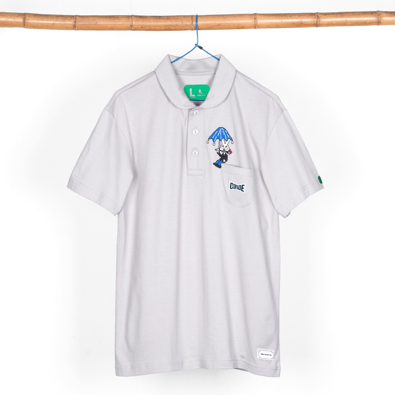Corade kho báu bầu ô thỏ xám nam và nữ vài phim hoạt hình bông thủy triều ngắn tay áo polo polo nam