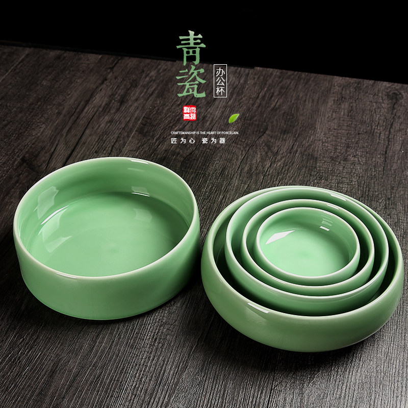 Ceramic Ceramic Ceramic Creative Ashtray Chinese Multi-function Tea Pen Wash Fruit Peel Collection Flower Pot