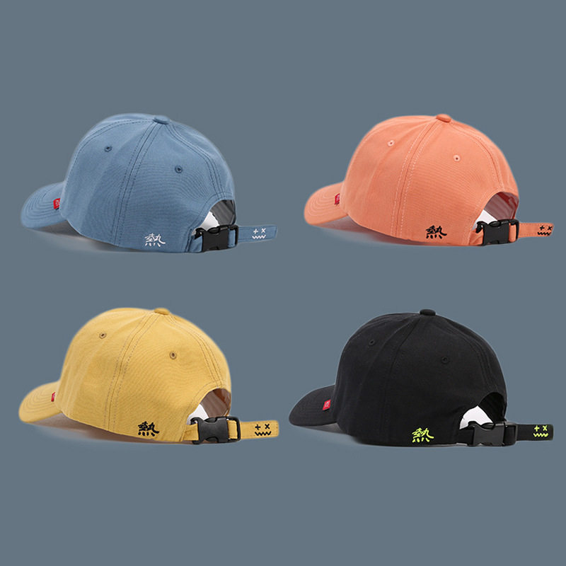 South Korea's new cap female niche Japanese text embroidery baseball cap male ins sun visor sunscreen soft top hat