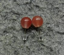 South red South red agate earrings beads 8-9MM ice floating flower special sale