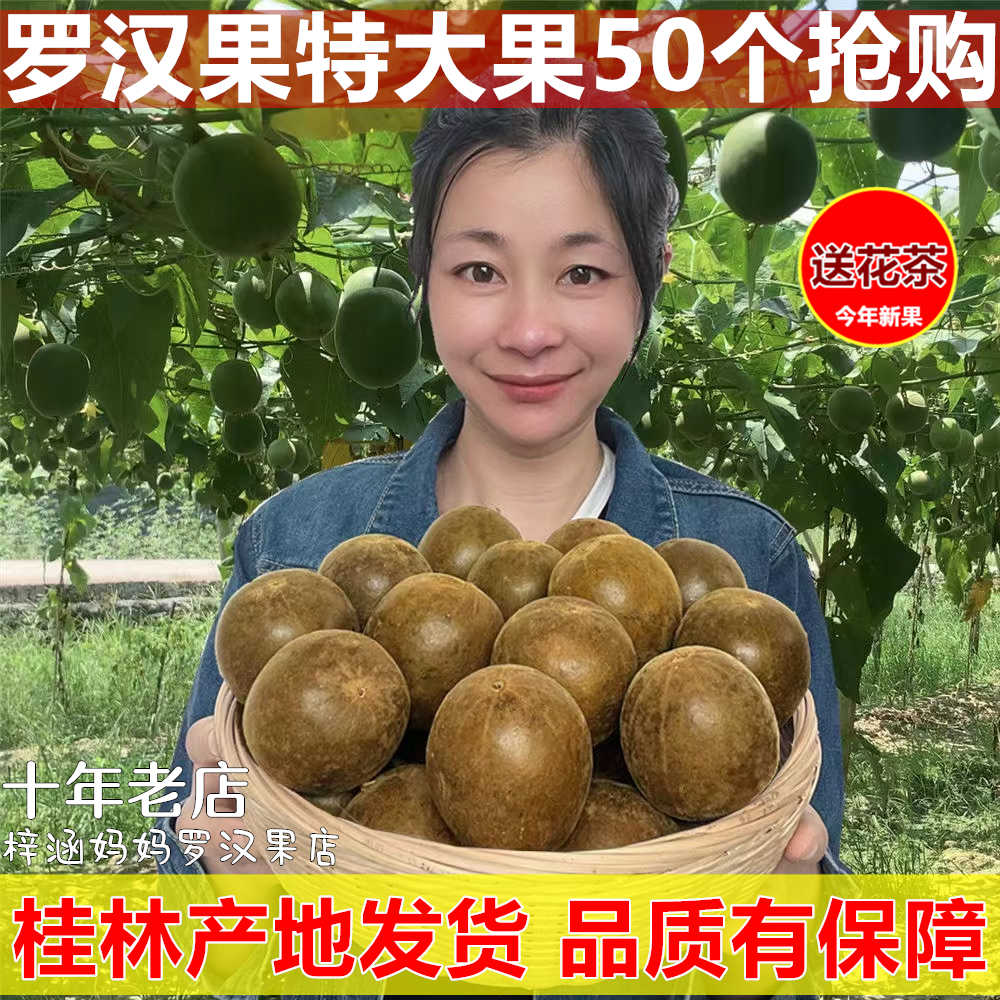 Grosvenori Big Fruit Guangxi Guilin Yongfu Bulk cool tea moisturizing tea fresh dried fruit wild can be matched with fat sea-Taobao