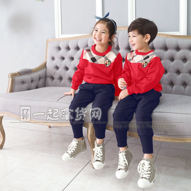 Quần áo mẫu giáo tùy chỉnh mùa xuân và mùa thu tải đồng phục gió của trường tiểu học Anh cotton Nhật Bản và quần áo thể thao trẻ em Hàn Quốc đồ bộ bé gái