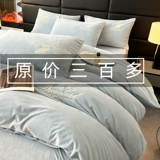 Бархатные джинсы с начесом, зимний двусторонний комплект, коралловый бархатный пододеяльник, бархатная простыня, изысканный стиль, 4 предмета