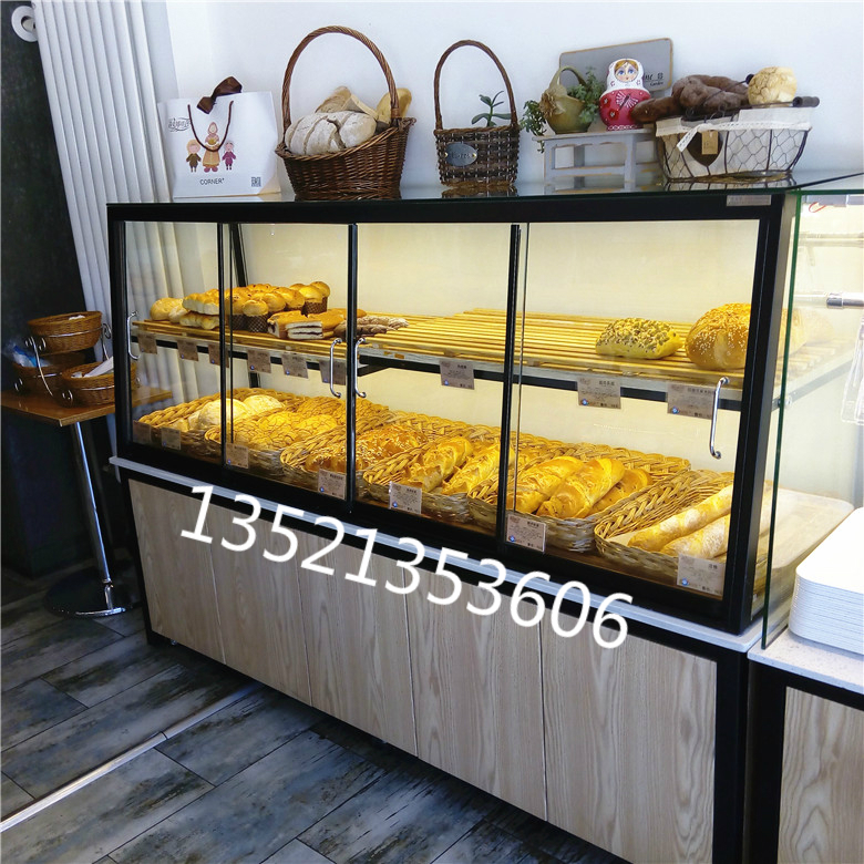 Sắt rắn tủ bánh mì tủ trưng bày tủ sắt cao thép không gỉ bánh quầy tủ bên trong đảo tủ kệ sơn tủ