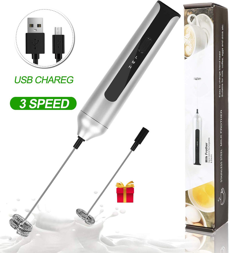 Outlet High quality rechargeable electric Milk Frozer Beaten Egg Machine Coffee Cream Milkshake Automatic Mixer