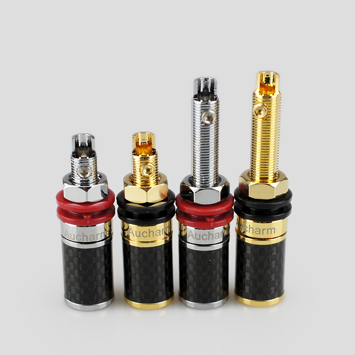 Sound rhyme hifi fever 4N copper carbon fiber speaker terminal Pure copper gold plated carbon fiber speaker terminal