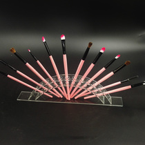 Acrylic 12-position curved pen holder eyebrow pencil ballpoint pen color pen eyeliner makeup brush multifunctional display rack