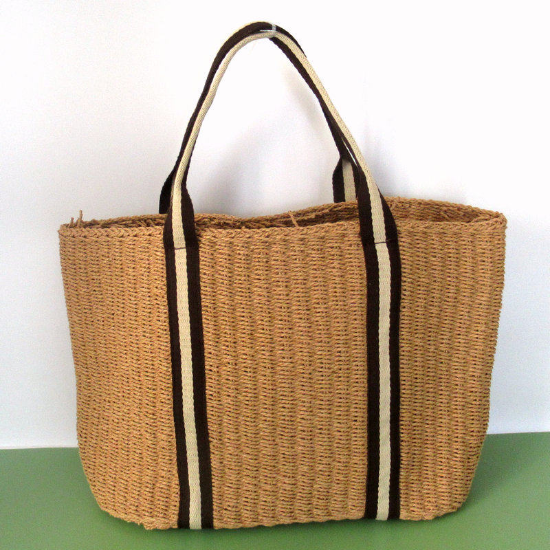 Woven shopping basket increased shoulder shopping bag export style storage basket vegetable basket picnic basket environmental shopping bag
