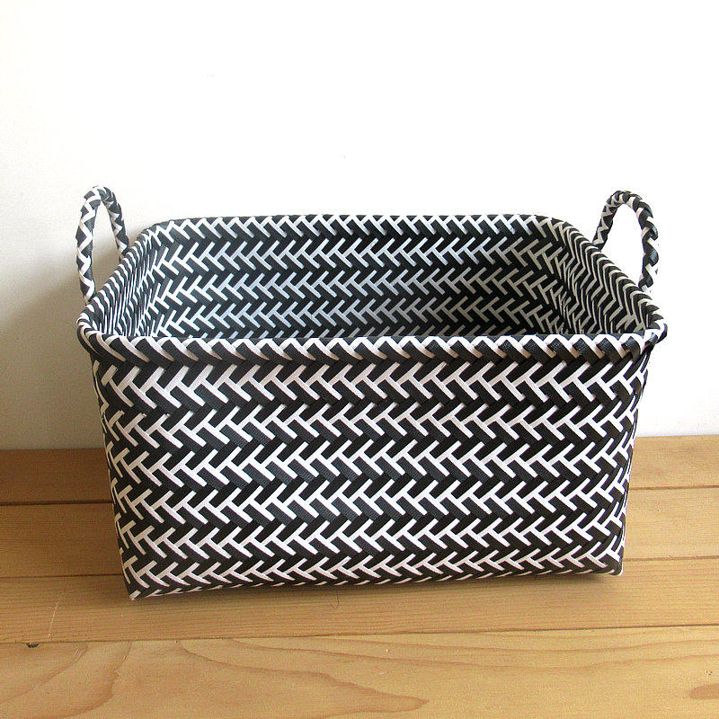 Pastoral dirty laundry basket color matching woven laundry basket toy snack storage basket trunk storage box clothes finishing basket