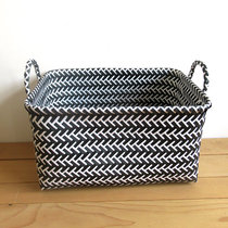 Pastoral dirty clothes basket color matching woven laundry basket toy snack storage basket trunk storage box clothes organizer basket