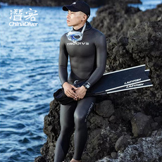 运动服饰加工定制 trudive自由潜湿衣睿炫潜水服男分体冲浪拼色钛金炫彩高弹睿潜3mm