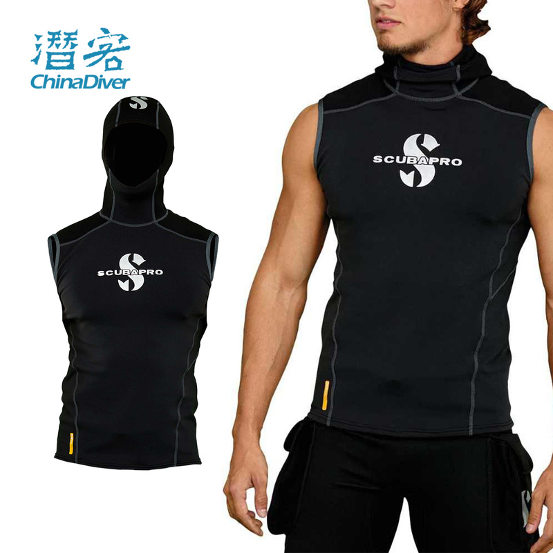 Scubapro Hybrid Diving Hood Vest Cold-Proof Wetsuit Split Sleeveless Shorts Thermal Vest 1mm