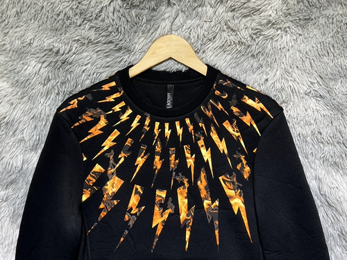 Neil Barrett Nio Bente's Men's New Tide Brand Color Lightning Space Cott