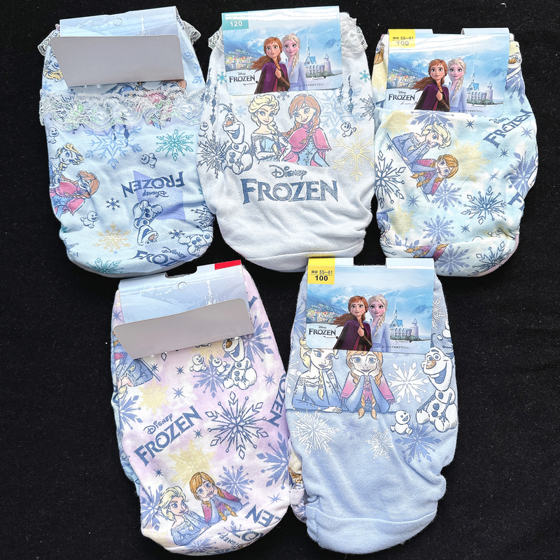 2 Pieces Free Shipping Girls' Clothing Elsa Frozen Princess Mermaid Long Hair Triangle Underwear Pure Cotton Bloomers