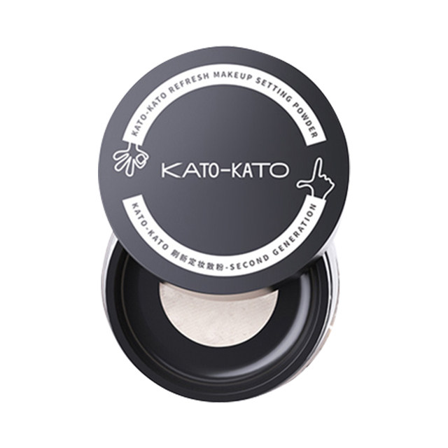 Spot KATO loose powder milk dragon setting powder long-lasting students affordable concealer Water-resistant and sweat-resistant non-removing makeup honey powder cake