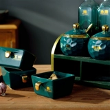 Nordic Cassing Box Set Homeving Light Luxury Cassing Cans, масляная бутылка, кастрюль соли для стеклянной кухни.