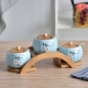 Blue Plum Blossom Bird Gont Cassing Can+Arch Bridge рама моста