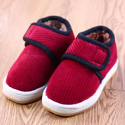 Водонепроницаемые зимние детские тапочки, красная старомодная черная сумка для обуви для раннего возраста