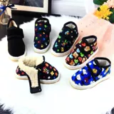 Водонепроницаемые зимние детские тапочки, красная старомодная черная сумка для обуви для раннего возраста