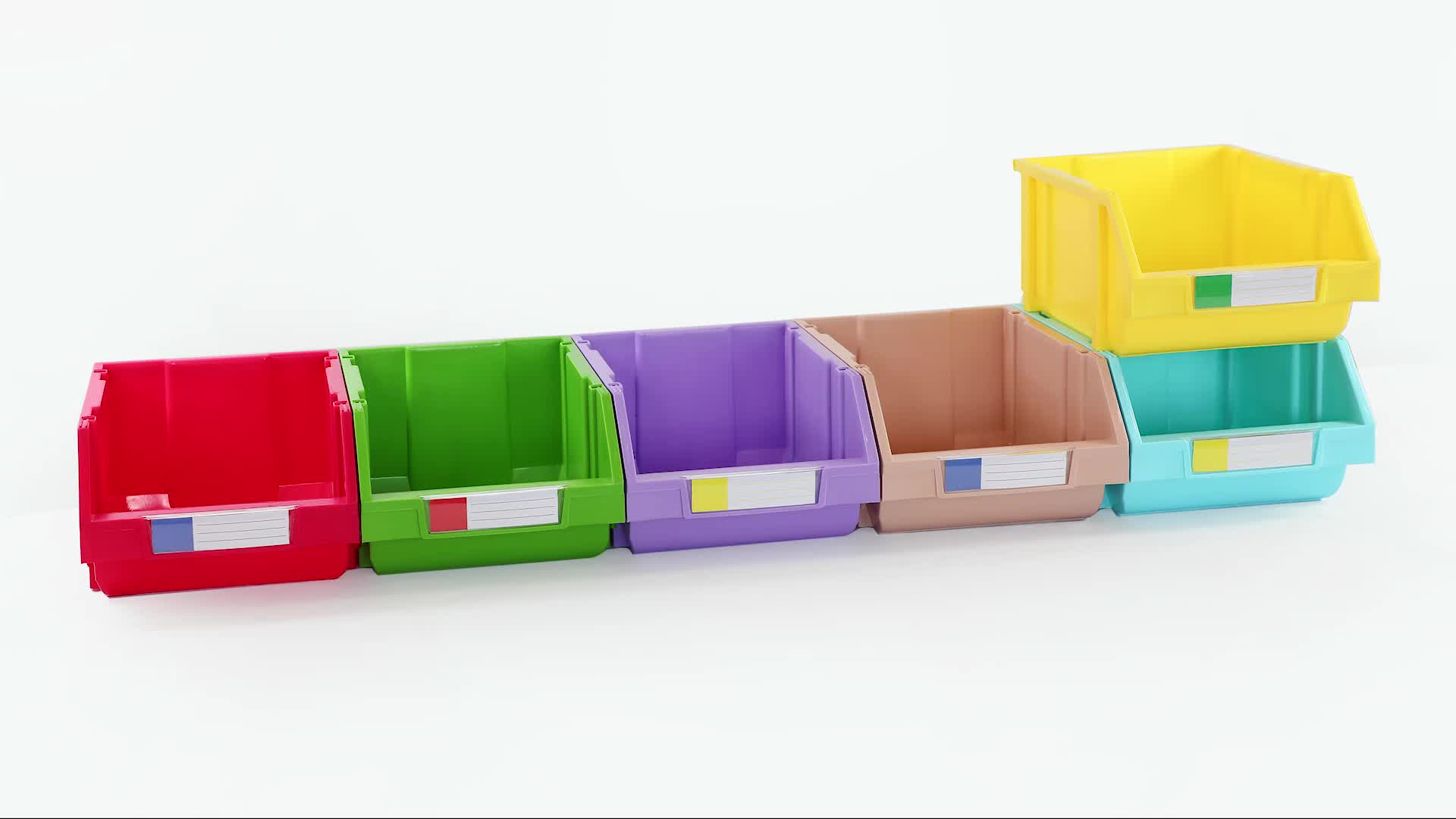 Warehouse Garage Industrial Hardware Storage Plastic Stackable Storage