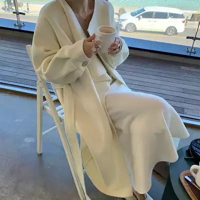 CloudSweet DayNight a variety of salt sweet wear double-sided nanny coat long version woolen coat