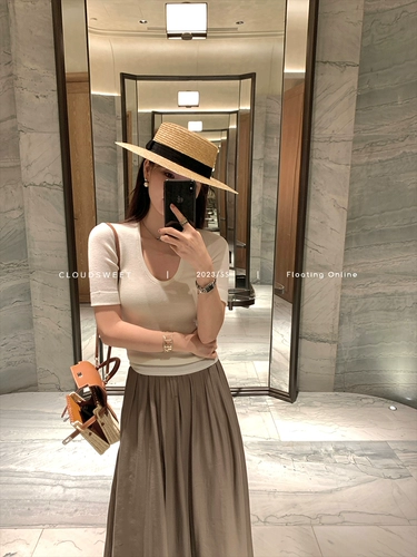 Cloudsweet Baiyun Sweet 60S Yangtze пряжа шерсть вязаная топ для женской легкой тонкой тонкой футболки для женской тонкой вырезы
