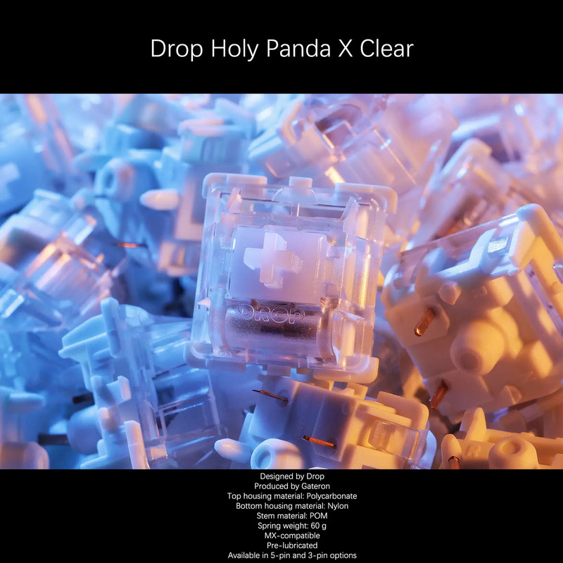 Drop Holy Panda X Clear Holy Panda X Transparent Version 60g Linear Switches