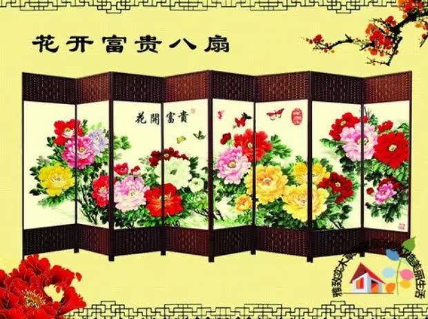 Mây vải màn hình phân vùng thời trang rơm gỗ phòng khách cửa sổ màn hình gấp khách sạn màn hình văn phòng hiên - Màn hình / Cửa sổ vách ngăn phòng bếp bằng gỗ