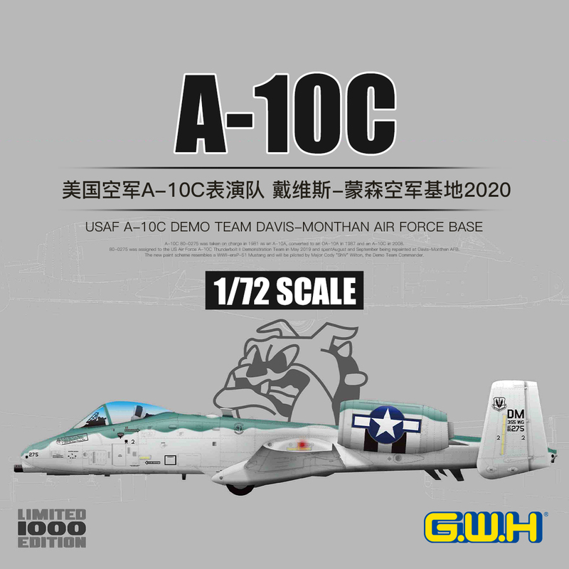 Great Wall S7211 1/72 American A-10C U.S. Air Force Davis-Monthan Base 2020