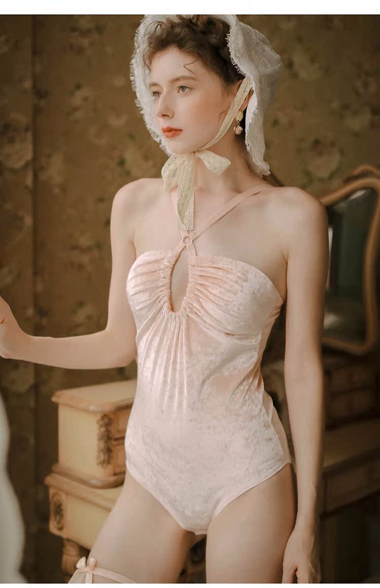 Sản phẩm mới Dì 10:30 xe buýt D-029 đồ ngủ nữ gợi cảm tinh tế bên trong jumpsuit nhung mùa thu đông áo gen bụng định hình