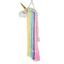 ins Nordic tassel unicorn hanging wall decoration rainbow color childrens room decoration pendant wall decoration homestay soft clothing