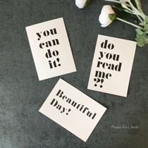 ins style literary English inspirational small card encourage card grid photo wall decoration card photography card