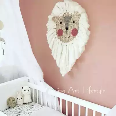Nordic hand-woven tassel animal hanging wall decoration children's room kindergarten early education decoration hanging decoration wall decoration