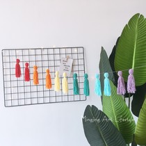 ins childrens room color tassel decoration flower hanging ornaments macaron color wool thread tassel pendant kindergarten wall decoration
