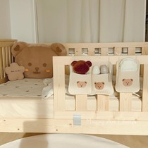 Net red crib side hanging bag baby diaper toy bottle finishing storage bag baby products storage bag