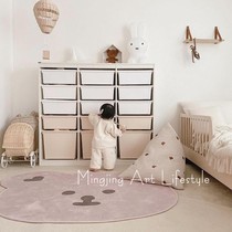 ins cute cartoon bear carpet door mat childrens room baby crawling anti-slip mat decorative climbing mat