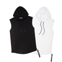 Summer Sports vest Men Fitness Training Loose breathable Sleeveless hooded vest Waistcoat Sportswear top