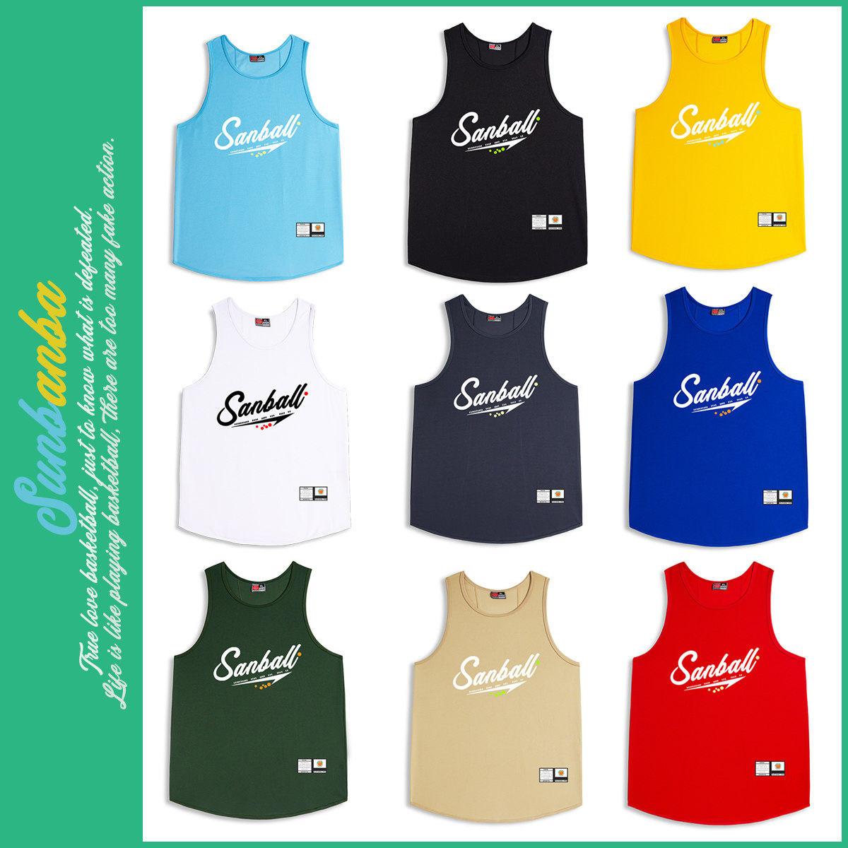 American Training Basketball Vest Speed Dry Air Permeable Loose Fitness Sleeveless Sports Kan Shoulder Throw Basket Suit T-shirt Male Summer Tide