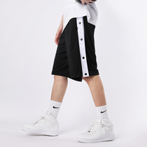 Basketball breasted pants full open buckle thin shorts Sports casual high street five-point pants Summer American loose women tide men
