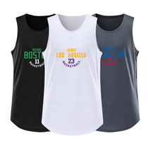 Basketball training vest mens sports loose sweat-absorbing quick-drying game Sleeveless running fitness summer T-shirt waistcoat