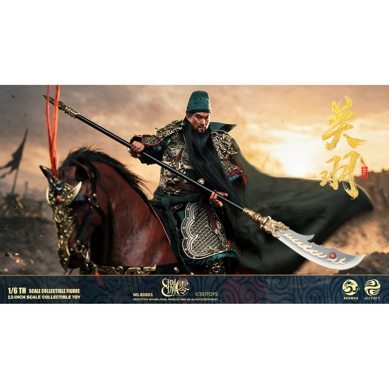 303Toys X Jstoys 1/6 No.80801 Three Kingdoms Martial Saint Guan Yu Yun Chang Eighty Version in Stock
