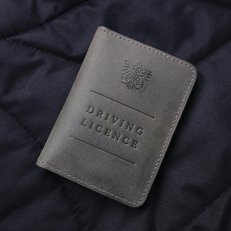 Original handmade genuine leather driving license Driving License Leather Jacket Two-in-one Personality Car Document Containing and Lovers Tailor