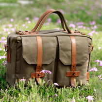 Ginnifer One-Shoulder Oblique Camera Bag Leisure Nostalgia Vintage SLR Photo Bag Canvas 31302