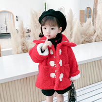 South Korea 2020 new girls autumn winter clothing childrens cashmere autumn winter coat girl sweater childrens clothing