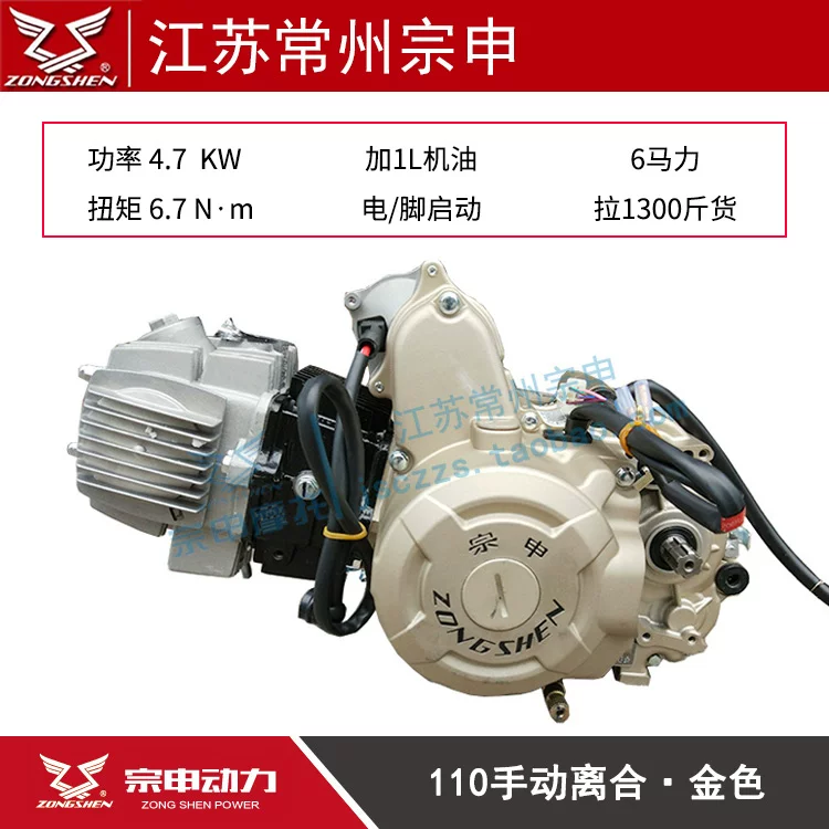 Zongshen Power 110Circular 125 Bend beam motorcycle tricycles starts a manual automatic engine assembly package