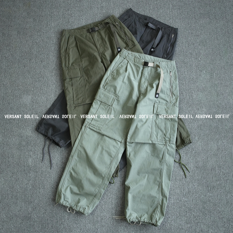 Japanese-Style Ripstop Field Cargo Anti-Tear Multi-Pocket Work Pants Loose Straight Vintage Casual Pants Japanese-Style Ripstop Field Cargo Anti-Tear Multi-Pocket Work Pants Loose Straight Vintage Casual Pants