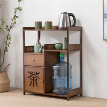 Nanzhu tea rack simple solid wood sideboard mobile tea table tea table tea rack tea shelf tea shelf tea shelf tea rack multi-function