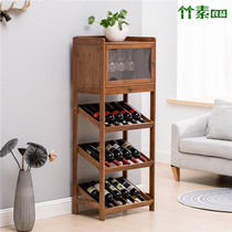 Wine rack household red wine display rack floor-to-ceiling wine cabinet living room small wine storage rack wine glass storage rack